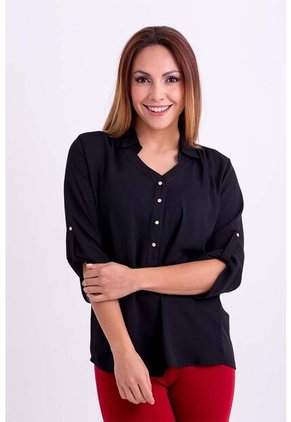 Blusa Para Mujer Manga Larga Negro Marca L&H