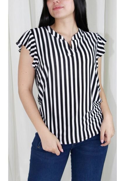 Camiseta Para Mujer Manga Corta Negro Marca L&H