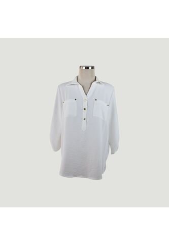 Blusa Para Mujer Manga 3/4 Crudo Marca L&H L&H
