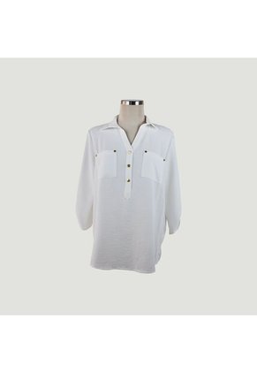 Blusa Para Mujer Manga 3/4 Crudo Marca L&H