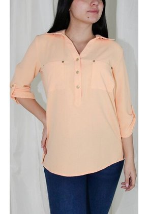 Blusa Para Mujer Manga 3/4 Coral Marca L&H