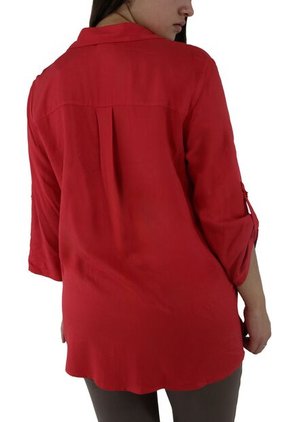 Blusa Para Mujer Manga 3/4 Rojo Marca L&H