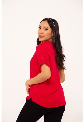 Blusa Para Mujer Manga Corta Rojo Marca LYH