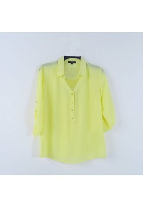 Blusa Para Mujer Manga 3/4 Amarillo Marca L&H