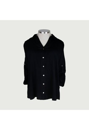 Blusa Para Mujer. Manga 3/4 Negro Marca L&H