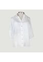 Blusa Para Mujer. Manga 3/4 Blanco Marca L&H de L&H
