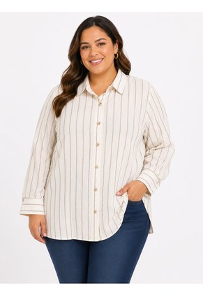 Blusa Para Mujer. Manga 3/4 Crudo Marca L&H Ref. 1F612241