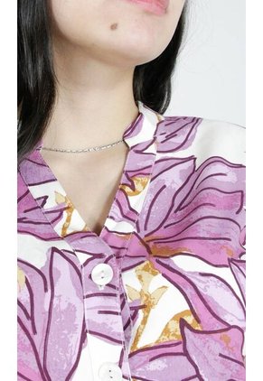 Blusa Para Mujer Manga Sisa Morado Marca L&H