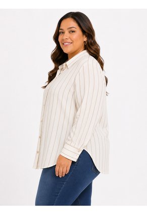 Blusa Para Mujer. Manga 3/4 Crudo Marca L&H Ref. 1F612241