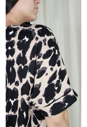 Camiseta Para Mujer Manga Corta Beige Marca L&H