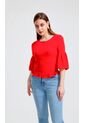 Blusa Para Mujer Manga 3/4 Rojo Marca L&H Ref. 1F412677 de L&H