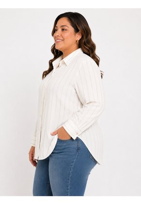 Blusa Para Mujer. Manga 3/4 Taupe Marca L&H Ref. 1F612241