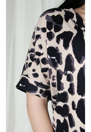 Camiseta Para Mujer Manga Corta Beige Marca L&H