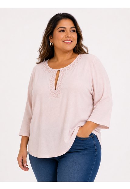 Blusa Para Mujer. Manga 3/4 Rosado Marca L&H Ref. 1F612237