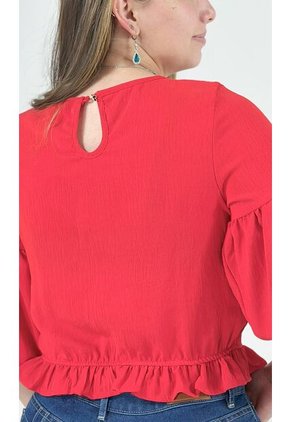 Blusa Para Mujer Manga 3/4 Rojo Marca L&H Ref. 1F412677