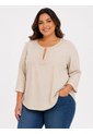 Blusa Para Mujer. Manga 3/4 Beige Marca L&H Ref. 1F612237 de L&H