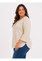 Blusa Para Mujer. Manga 3/4 Beige Marca L&H Ref. 1F612237 de L&H