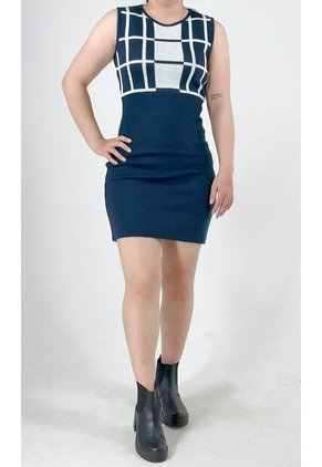 Vestido Para Mujer Manga Sisa Azul Marca L&H