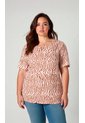 Blusa Para Mujer. Manga Corta Beige Marca L&H Ref. 1F612236 de L&H