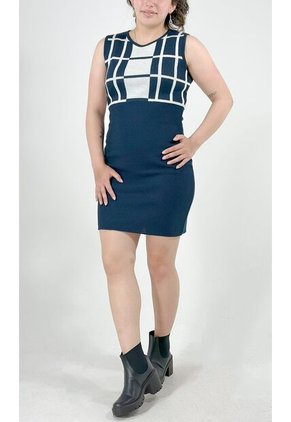 Vestido Para Mujer Manga Sisa Azul Marca L&H