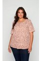 Blusa Para Mujer. Manga Corta Beige Marca L&H Ref. 1F612236 de L&H