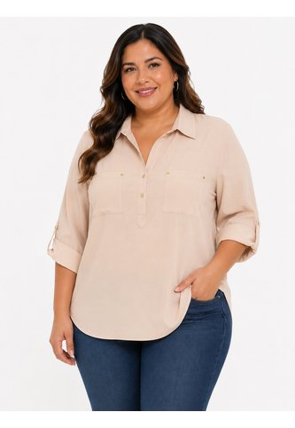 Blusa Para Mujer. Manga 3/4 Beige Marca L&H Ref. 1F612172 L&H
