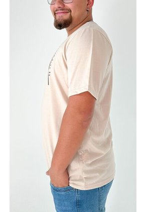 T-Shirt Para Hombre Manga Corta Beige Marca L&H