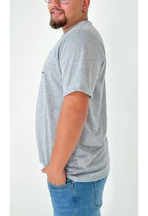 T-Shirt Para Hombre Manga Corta Gris Claro Marca L&H