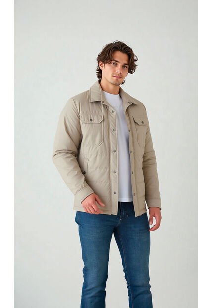 Chaqueta Para Hombre Beige Marca L&H Ref. 9B108081