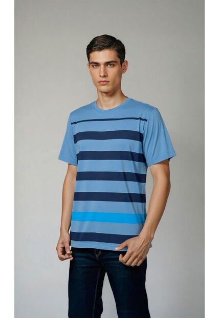 T-Shirt Para Hombre Azul Marca L&H