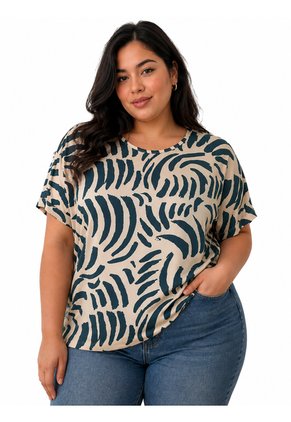 Camiseta Para Mujer. Manga Corta Verde Marca L&H Ref. 1F609191