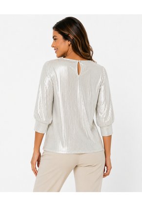 Camiseta Para Mujer. Manga 3/4 Blanco Marca L&H Ref. 1F609190