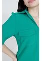 Blusa Para Mujer Manga Corta Verde Marca L&H de L&H