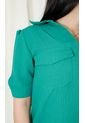 Blusa Para Mujer Manga Corta Verde Marca L&H de L&H
