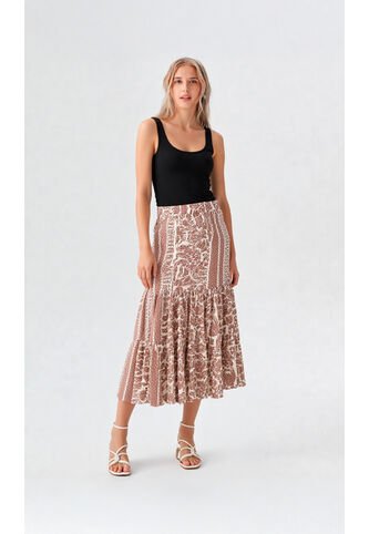 Falda Para Mujer Cafe Marca L&H Ref. 2J414065 L&H