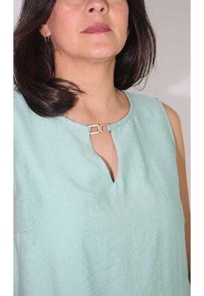 Blusa Para Mujer Manga Sisa Verde Marca L&H