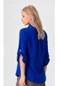Blusa Para Mujer Manga 3/4 Azul Rey Marca L&H Ref. 1F412617 de L&H
