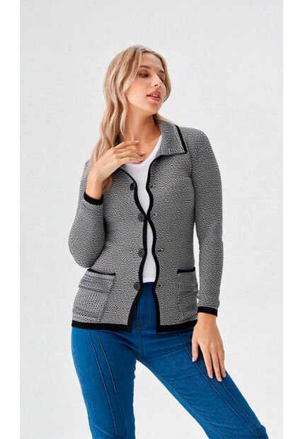 Saco Para Mujer Manga Larga Negro Marca L&H Ref. 4E433038