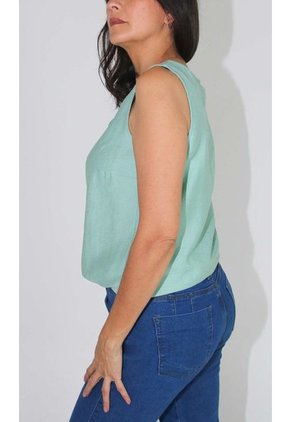Blusa Para Mujer Manga Sisa Verde Marca L&H