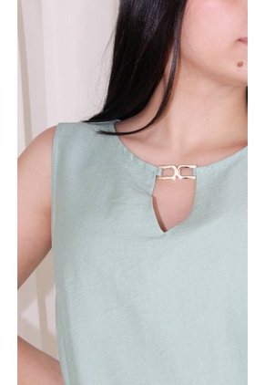 Blusa Para Mujer Manga Sisa Verde Marca L&H