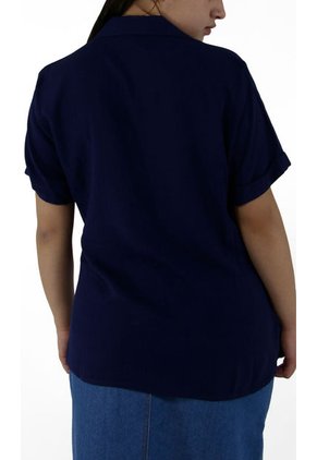 Blusa Para Mujer Manga Corta Azul Marca L&H