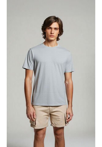 T-Shirt Para Hombre Gris Claro Marca L&H L&H