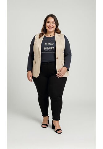 Chaleco Para Mujer. Beige Marca L&H L&H