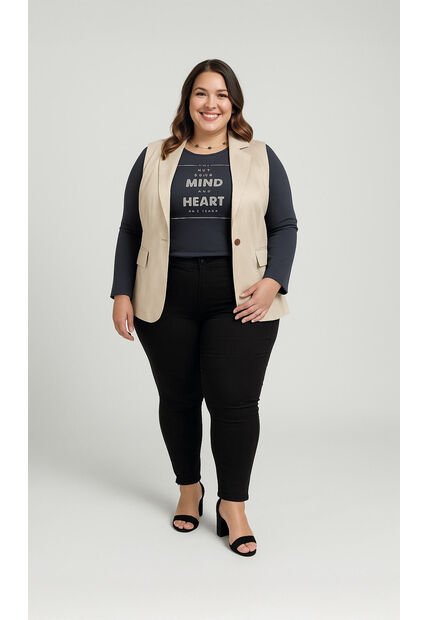 Chaleco Para Mujer. Beige Marca L&H