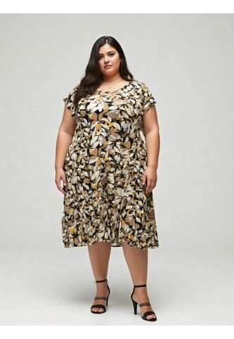 Vestido Para Mujer. Manga Corta Negro Marca L&H L&H