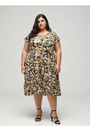 Vestido Para Mujer. Manga Corta Negro Marca L&H