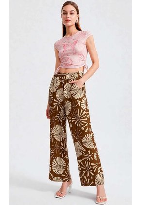 Pantalon Para Mujer Cafe Marca L&H Ref. 1F407256