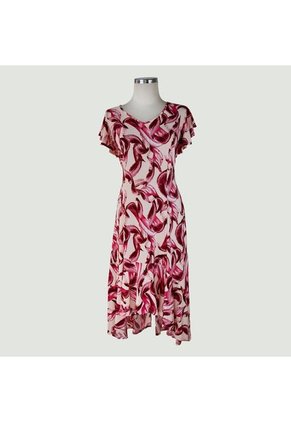 Vestido Para Mujer Manga Corta Fucsia Marca L&H