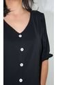 Blusa Para Mujer Manga 3/4 Negro Marca L&H de L&H