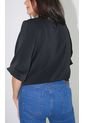 Blusa Para Mujer Manga 3/4 Negro Marca L&H de L&H